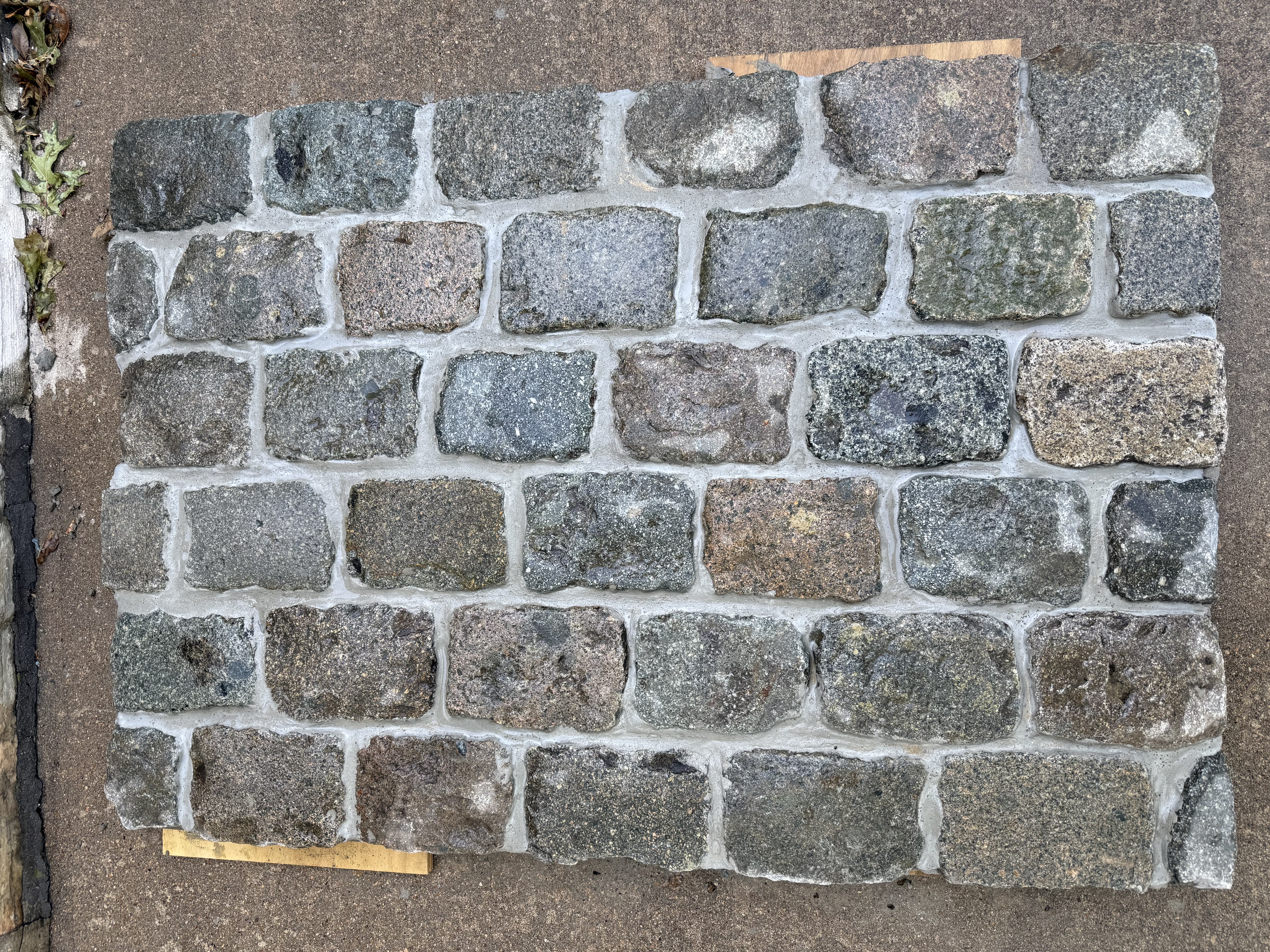 Antique cobbled exterior stone sample