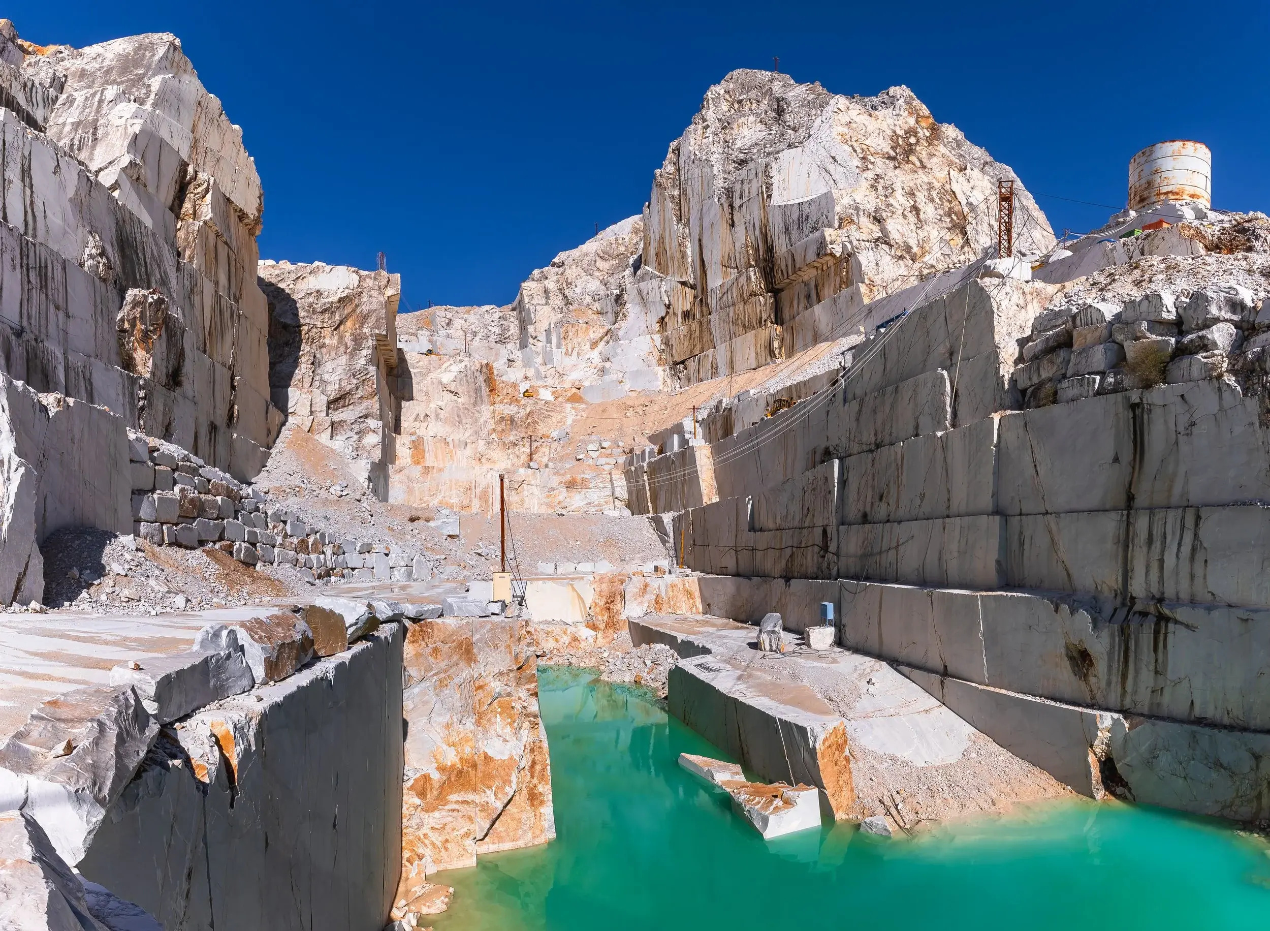 Italian marble quarry landscape