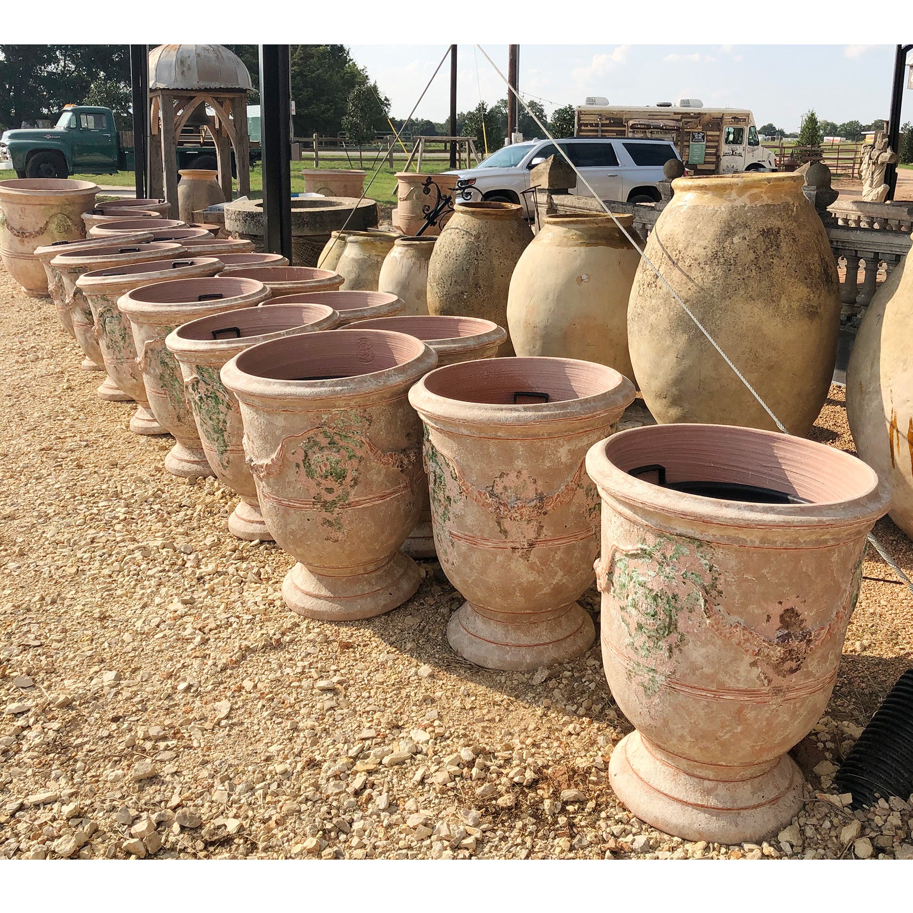 large terracotta pots for succulents Anduze Versailles '34' Terracotta Pot (8 available in Round Top)