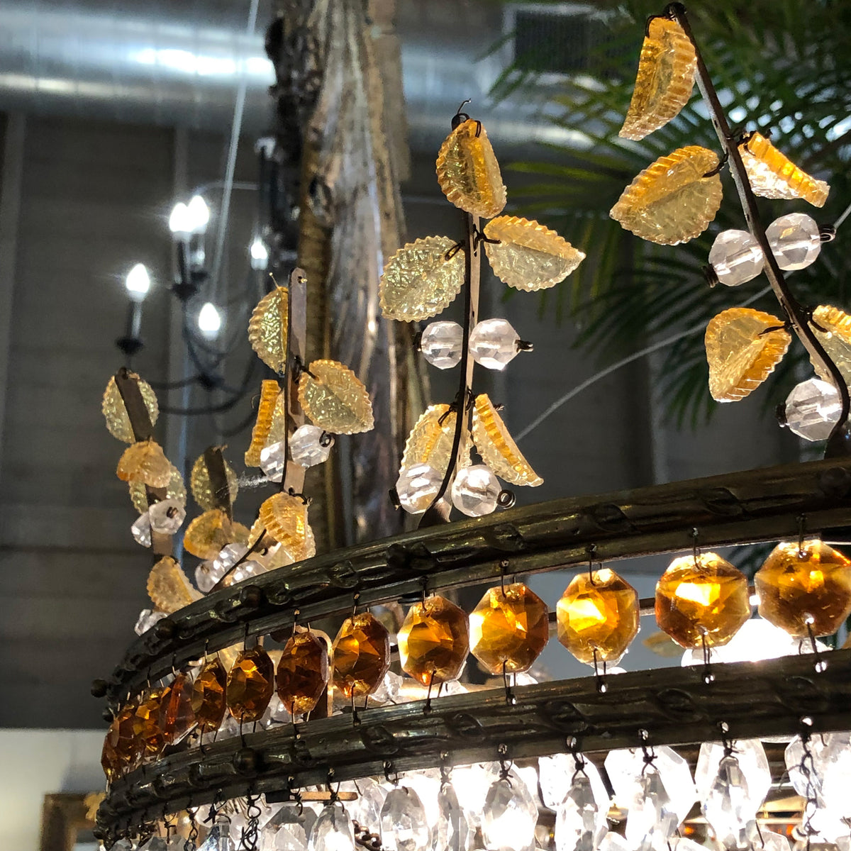 Crystal and Gilt Bronze Chandelier circa 1910