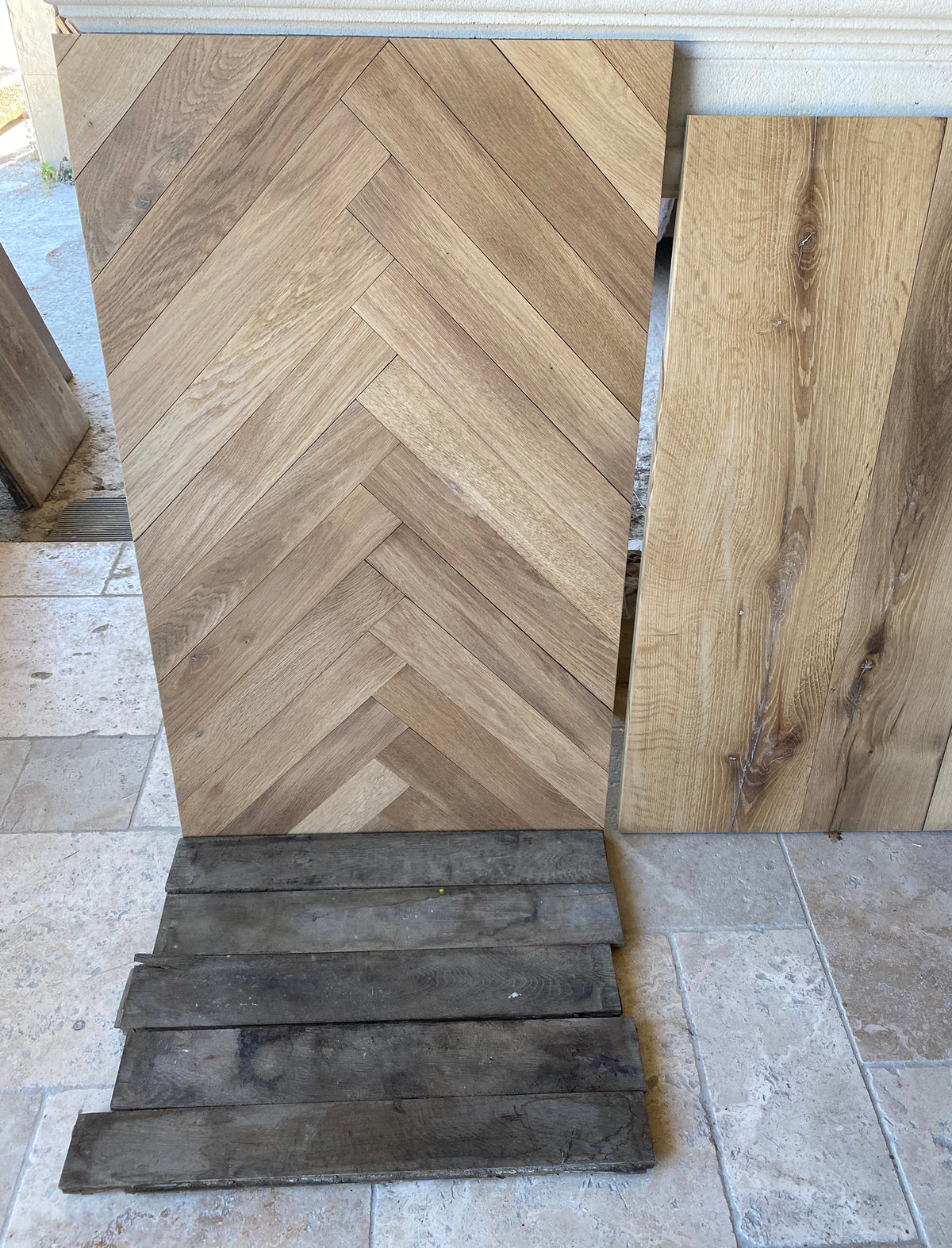 Herringbone Pattern - 18th century Reclaimed French Oak