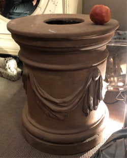 Terracotta Pedestal Base in two pieces circa 1860