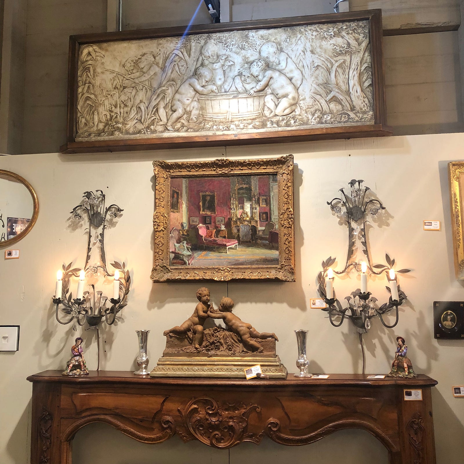 Framed Plaque with Children Playing