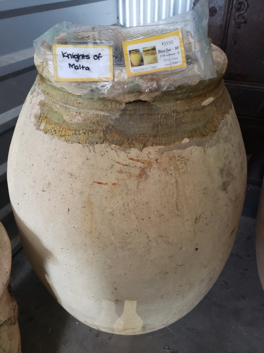 Antique Biot Jar - 17th century - 30" 3 Stamps - T