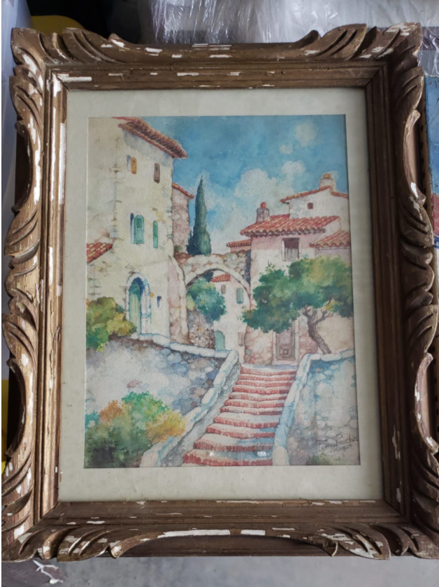 Painting (Scene at the top of steps)