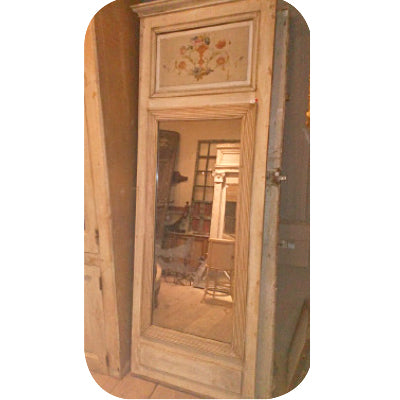 Louis XV Oak Trumeau with Mercury Mirror