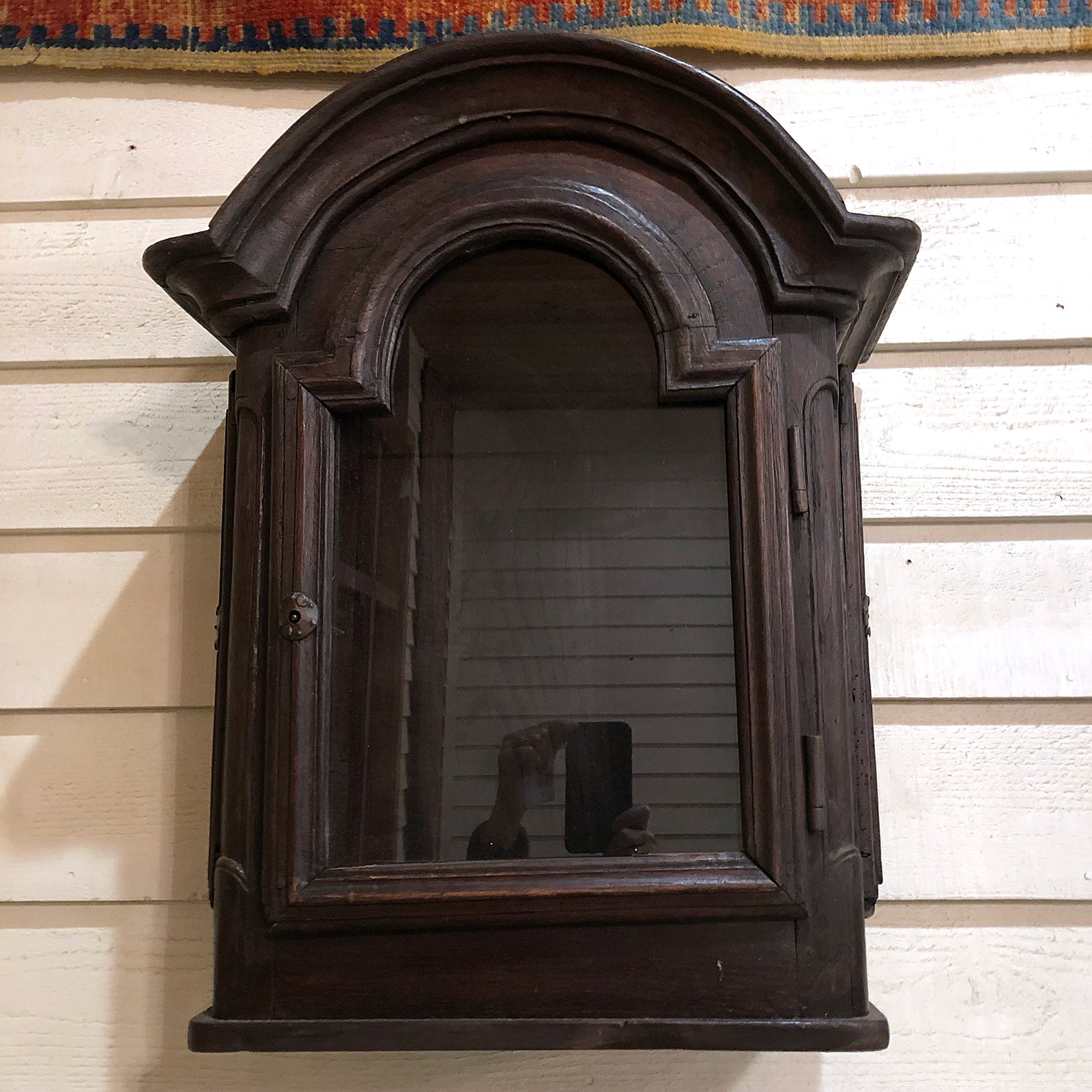 Oak and Glass Bathroom Cabinet circa 1750