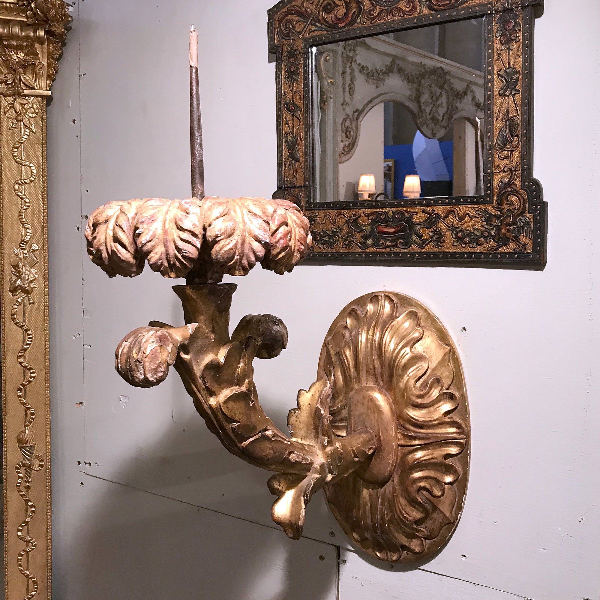 Applique or Sconce in Gilt Wood