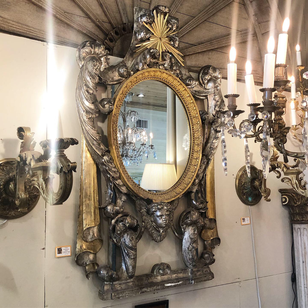 Renaissance Italian Religious Frame and Mirror