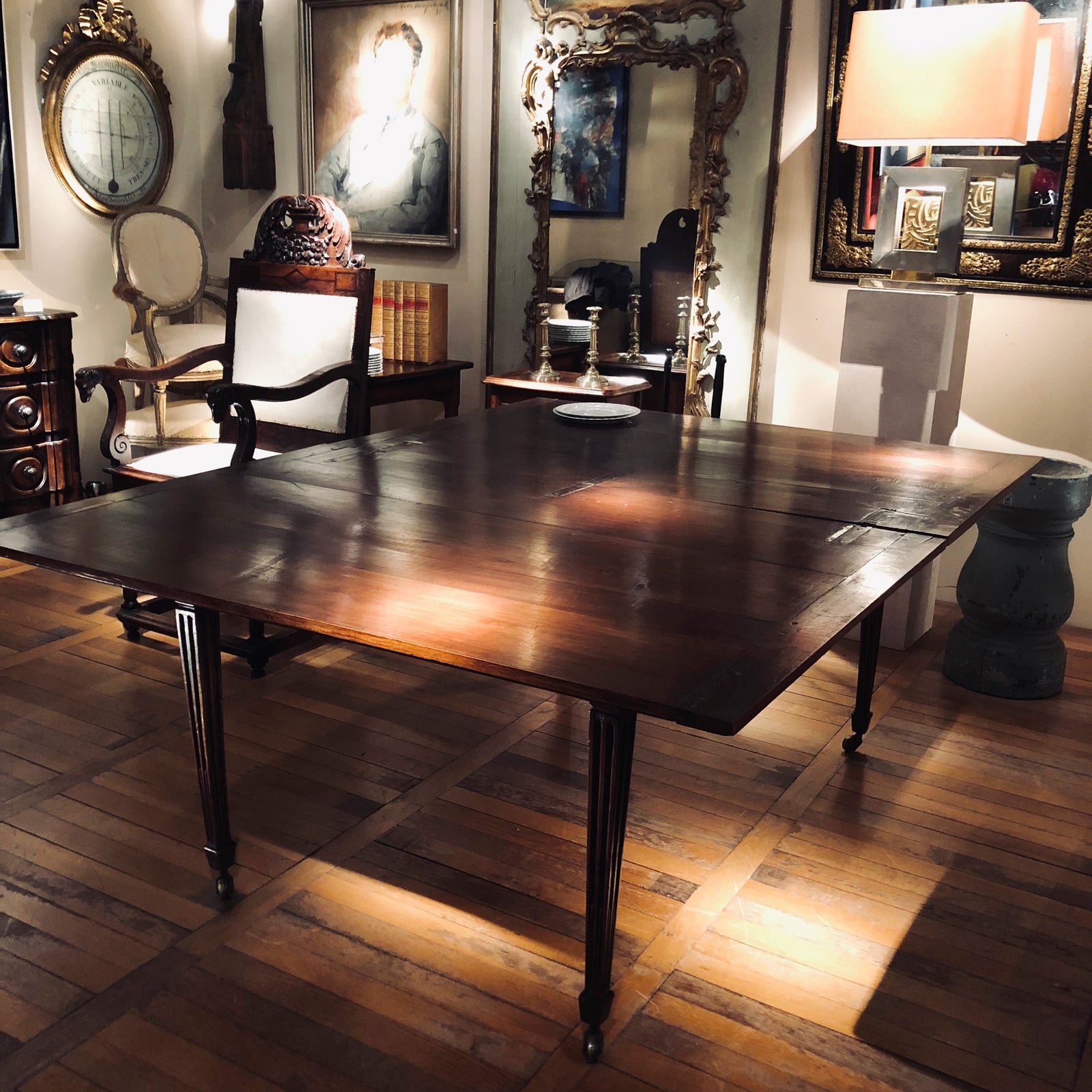 Walnut Louis XVI Portefeuille or Wallet Table