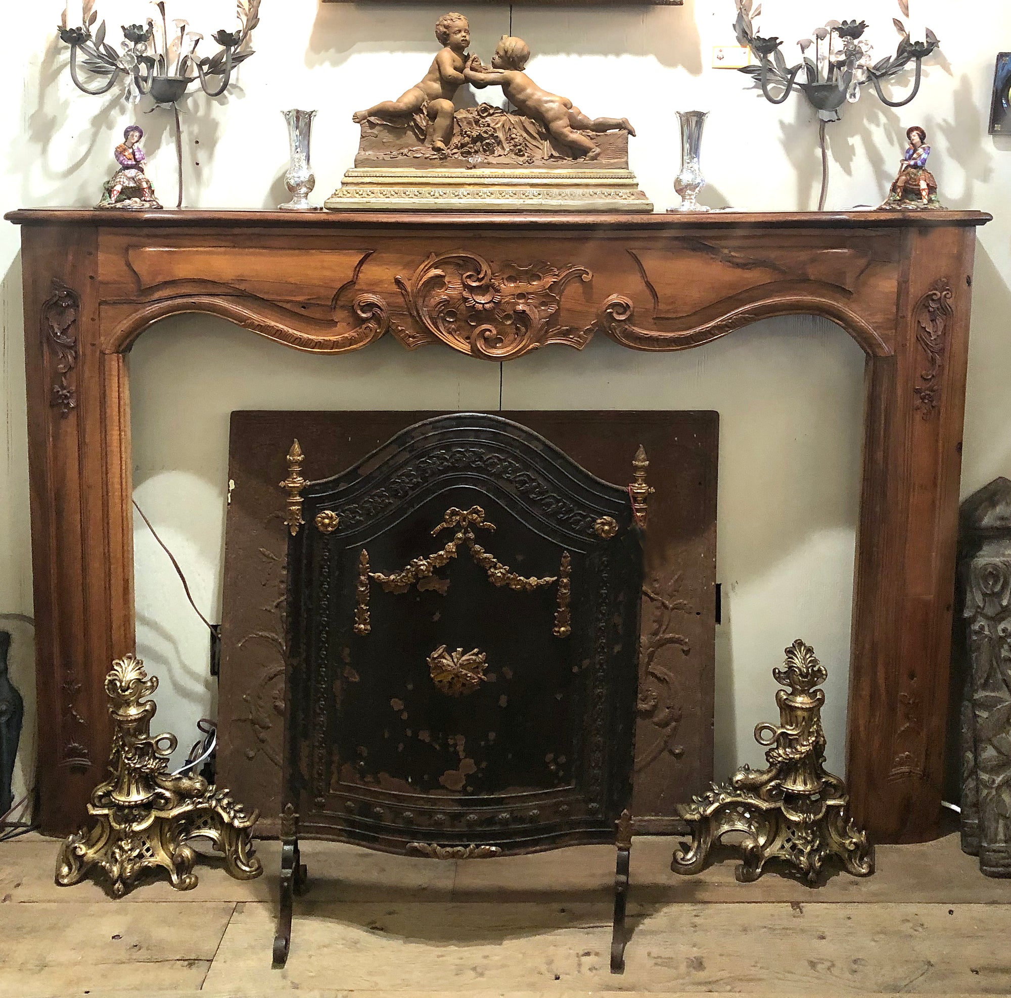 18th century Walnut Fireplace